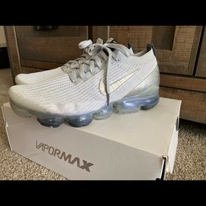 Men’s White/Metallic Silver Nike Air Vapormax